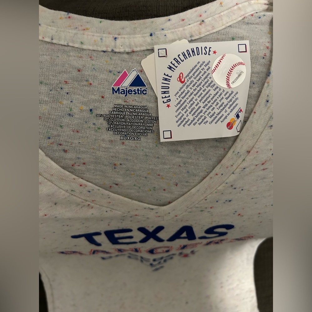 Majestic Texas Rangers MLB Baseball T-Shirt Women’s Sz: XL - Picture 3 of 4